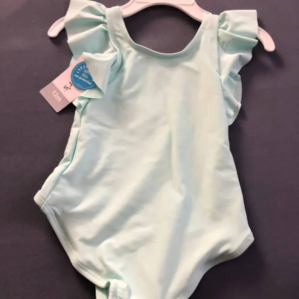 Carter's girls 12M flamingo bathing suit NEW